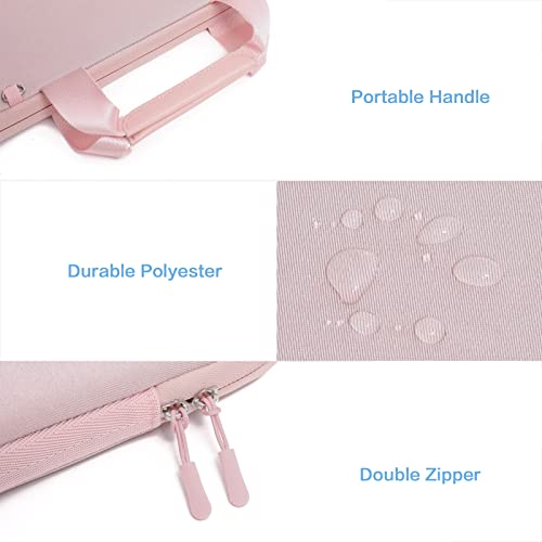 MOSISO Laptop Case 15 inch, Laptop Sleeve Bag Compatible with MacBook Air 15 inch M5 M4 M3 M2 2026-2023, Dell XPS, Neoprene Carrying Computer Bag with Handle&Detachable Small Case, Pink - color: Pink, size: 15 inch