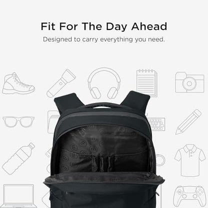 TravisMathew Approach Backpack with Laptop Sleeve, Water-Resistant Everyday Bag for Work, Travel & Hiking, Black - color: Black