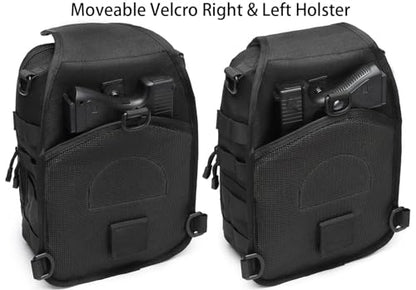 Tactical Sling Backpack Bag Pack for Men Military One Strap Shoulder Backpack Crossbody Bag With Holster 10 Liters - color: Grey Gray