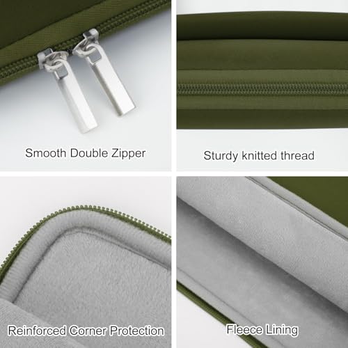 Laptop Sleeve Bag Compatible with 15 to 16 inches MacBook HP Dell Asus Acer Protective Case with Front Pocket Padded Computer Pouch Cover Protective for 15” to 16” Laptop, Green - color: Army Green, size: 15/16 inches