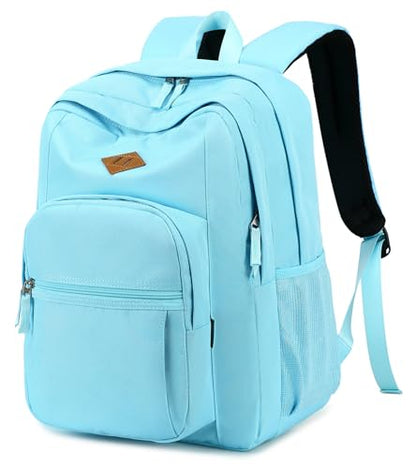 abshoo Classical Basic Womens Travel Backpack For College Men Water Resistant Bookbag (Light Blue) - color: Light Blue, size: 16.5 Inc