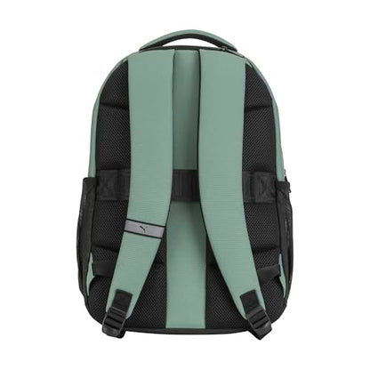 PUMA Prose Backpack with Padded Adjustable Straps, Laptop Sleeve & Water Bottle Pockets, Green Moon, One Size - color: Green Moon