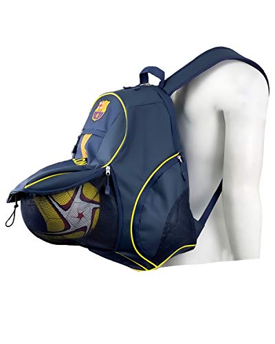 Barcelona Backpack With Soccer Ball Compartment, Licensed Barcelona School Bookbag