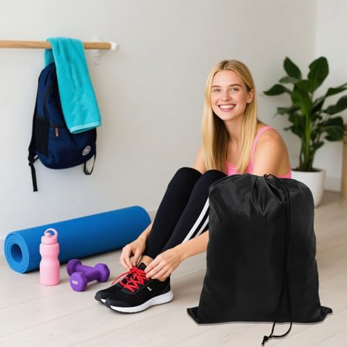 10-Pack Drawstring Bags with Toggle Closure - Lightweight & Durable Nylon Gym Bags for Sports, Travel and Daily Use - size: 9 x 13 Inch