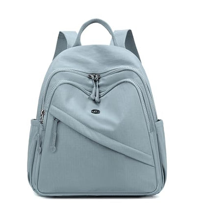 Backpack for Women Small, Mini Nylon Travel Backpack Purse, Shoulder Bag Cute Lightweight Daypack for Ladies (Sky blue) - color: Sky Blue