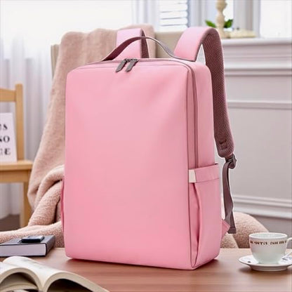 Tristan Home Minimalist Travel Backpack, Laptop Bag, Formal, Casual, Lightweight, Water-Resistant, Large (Pink) - color: Pink