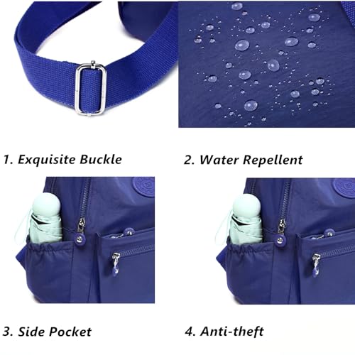 Mini Backpack Purse for Women, Stylish Daypack Shoulder Bag, Small Lightweight Daypack for Work Travle College (A- Dark Blue) - color: A- Dark Blue