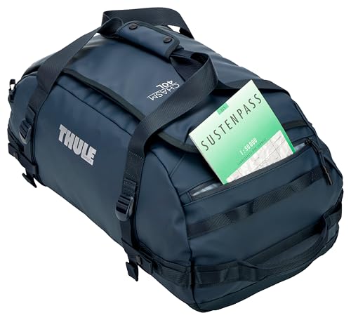 Thule Chasm Duffel bag, Weather-resistant materials, Easy packing, Converts to backpack, Internal pockets, Travel-ready - color: DARKEST BLUE, size: 40L