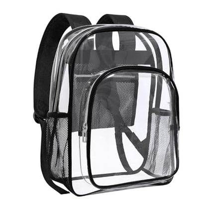 HEEYA Clear Backpack Heavy Duty Transparent Backpack for Security, Sports, Work, Travel, Stadium - color: A-clear