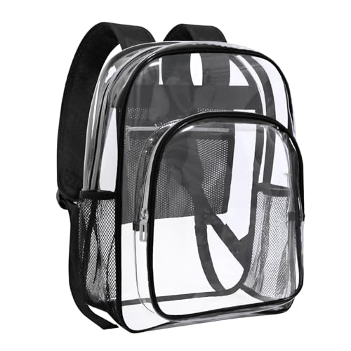 HEEYA Clear Backpack Heavy Duty Transparent Backpack for Security, Sports, Work, Travel, Stadium - color: A-clear