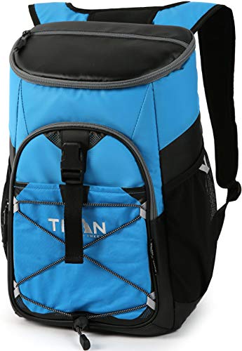 Titan by Arctic Zone Backpack Cooler, Insulated Soft Sided Bag with Leak Proof Lining and Padded Straps, for Lunch, Picnic, and Travel, 24 Can Capacity - color: Process Blue