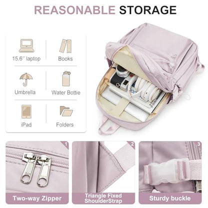 Backpacks For College Students Women,Aesthetic Bookbag,Casual Dayback Small Travel Backpacks,Waterproof Middle School Backpack For Teens Girls Boys(Purple) - color: C5-purple