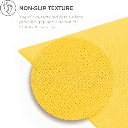 Voyage Yoga Mat, 6 Pack, 72" x 24" Professional Studio and Gym Bulk Yoga Mats, 5mm Thick, Durable, Anti-Tear, Non Slip Fitness and Exercise Mats - color: Yellow