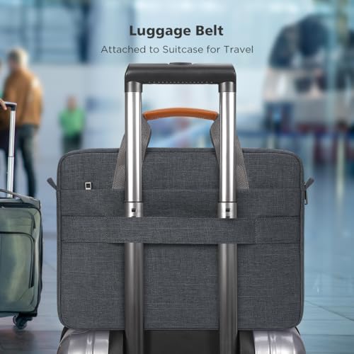 KIZUNA Laptop Bag 14 Inch Computer Shoulder Case Sleeve Briefcase For MacBook Air 15 M4 M3 M2/15 Surface Laptop 7 6 5/Lenovo Flex 14/14" HP EliteBook 840 G5/14 Yoga Slim 7i Pro X/Dell,Dark Grey - color: Dark Grey, size: 14 Inch
