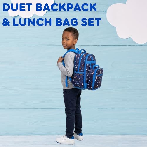 J World Duet Kids Backpack & Lunch Box Set For Boys & Girls Pre-K to Elementary School, Game - color: Game