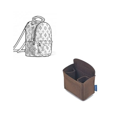 for Palm Springs Backpack Organizer, Palm Springs Backpack Insert.（Brown-MM） - color: Brown, size: MM