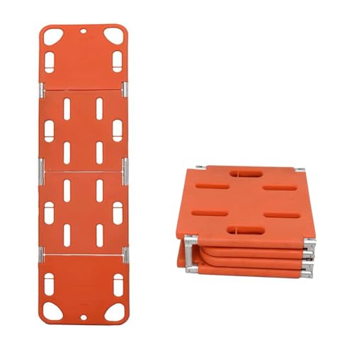 Foldable Spine Board Stretcher Backboard,Four-Fold Engineering Plastic Board for Long-Term Care,Water Floating Stretcher,Portable Transport Rescue Stretcher