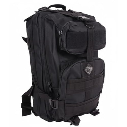 Medium Backpack with Pistol Retention System, Black, Concealed Carry Capability with MOLLE Webbing Exterior for Modular Gear Expansion - color: Black
