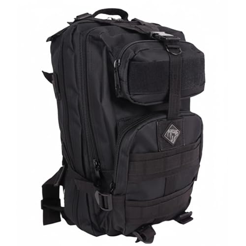 Medium Backpack with Pistol Retention System, Black, Concealed Carry Capability with MOLLE Webbing Exterior for Modular Gear Expansion - color: Black