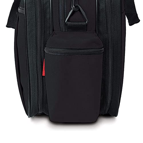 ASA TECHMED Nursing Bag with Compartments – Durable Medical Equipment Shoulder Bag for Nurses, Physicians, EMTs, Multi-Pocket, Nylon Reinforced, Adjustable Straps (Black) - color: Black