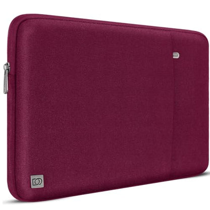 DOMISO Laptop Case Laptop Sleeve Cover Compatible with 14-15 inch MacBook Pro M4/M3/M2/M1 Pro/Max 2024-2021, Compatible with 13 inch HP Dell ASUS Lenovo Notebook, Water-Resistant Bag with Pocket, Wine - color: Wine, size: 13-13.3 inch