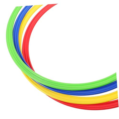 TOYANDONA 4pcs Soccer Training Rings Plastic Agility Training Circles Speed and Agility Drills Jumping Ring for Enhanced Coordination