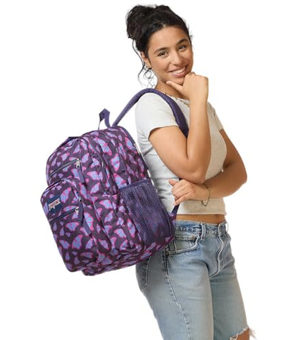 JanSport Laptop Backpack - Computer Bag with 2 Compartments, Ergonomic Shoulder Straps, 15” Laptop Sleeve, Haul Handle - Flutter By Purple - color: Flutter By Purple
