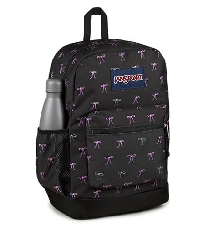 JanSport Cross Town Plus Backpack - Large Main Compartment, Side Water Bottle Pocket, 15-Inch Padded Laptop Sleeve - Bad Bows - color: Bad Bows