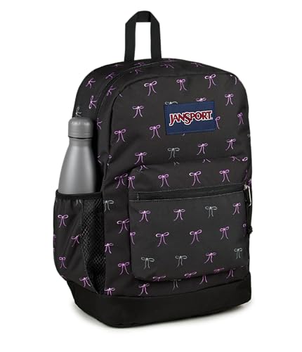 JanSport Cross Town Plus Backpack - Large Main Compartment, Side Water Bottle Pocket, 15-Inch Padded Laptop Sleeve - Bad Bows - color: Bad Bows