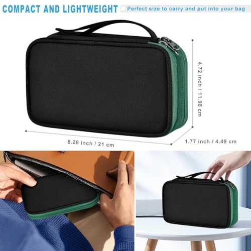 ZINMARK Slim Expandable Laptop Backpack with Small Case for 15-16 inch Notebooks,Water Resistant Computer Bag for College Business for Men Women，Black Green - color: Black Green