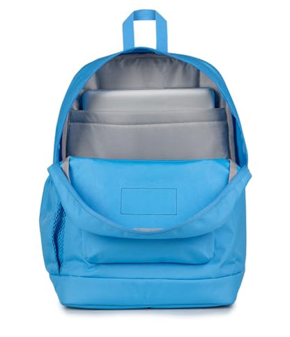 JanSport Cross Town Plus Backpack - Large Main Compartment, Side Water Bottle Pocket, 15-Inch Padded Laptop Sleeve - Electric Azul - color: Electric Azul