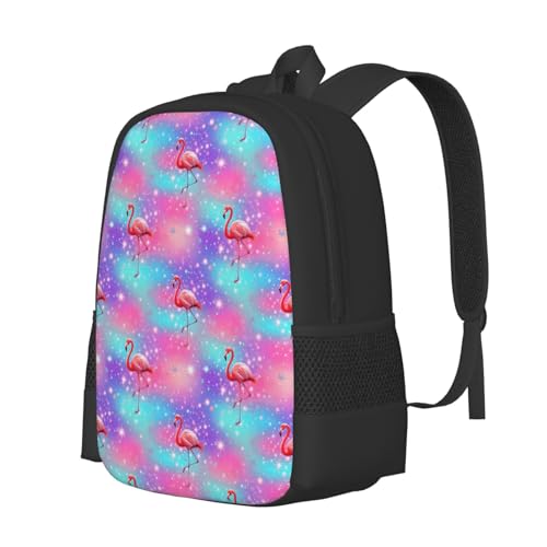 Breathable Outdoor Daypack Cute Flamingo Starry Sky Pink, Durable Anti Theft Travel Backpack Adjustable Strap Shoulder Bag for Hiking Camping City Walking - color: Design (907)