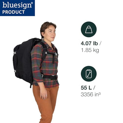 Osprey Fairview 55L Women's Travel Backpack - Carry On Bag with Personal Item Sized Detachable Daypack, Sawdust-Olive Tan - color: Sawdust Olive Tan, style: 55l