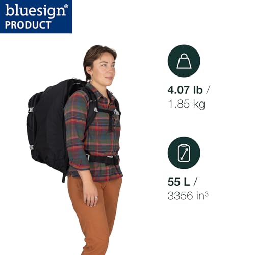 Osprey Fairview 55L Women's Travel Backpack - Carry On Bag with Personal Item Sized Detachable Daypack, Black - color: Black, style: 55l