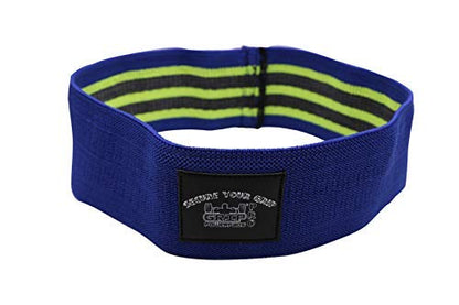 Grip Power Pads Hip Circle Resistance Band Fabric Maximize Each Workout Legs & Butt Soft & Non Slip Design (Blue, Small 14.0" Standard Size)