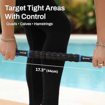 6-in-1 Foam Roller Recovery Set - 18" Trigger Point Muscle Roller, Massage Stick, 5 Resistance Bands, Massager Balls Kit with Carrying Bag - Full Body Recovery, Stretching & Exercise Equipment