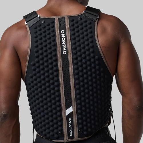 OMORPHO Men’s 20 lb G-Vest Icon Bundle, adjusts from 10 lb to 20 lb in increments with included G-Pack weight panels, low-profile, fully adjustable, comfort fit. Great for walking, hiking, running and training. - color: Luxe