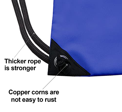 HOLYLUCK Drawstring Backpack Bag Sport Gym Sackpack - color: Blue