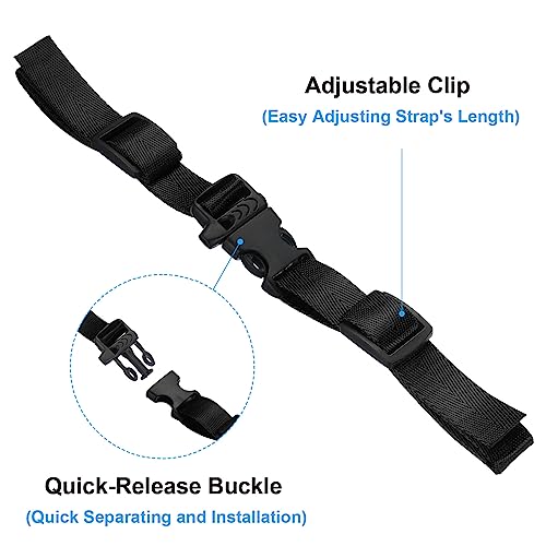 PATIKIL Backpack Belt Strap, 2 Pack Nylon Webbing Adjustable Replacement Waist Strap with Quick-Release Buckle for Pack Backpack Luggage Bags, Black - color: Black