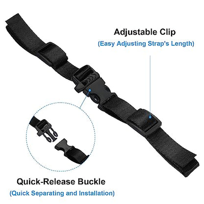PATIKIL Backpack Belt Strap, 2 Pack Nylon Webbing Adjustable Replacement Waist Strap with Quick-Release Buckle for Pack Backpack Luggage Bags, Black - color: Black