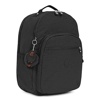Kipling womens Seoul Go XL Backpack, Padded, Adustable Backpack Straps, Zip Closure, black tonal, One Size - color: Black Tonal, size: 13.5''L x 17.75''H x 9''D