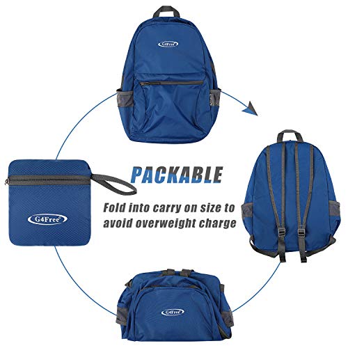 G4Free 20L Lightweight Packable Backpack Travel Hiking Daypack Foldable Backpack for Men Women - color: B-teal