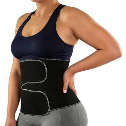 Non-Elastic Reversible Waist Trimmer Belt, Lumbar Support Sauna Trainer for Sports Sitting & Bending Posture Care - size: Small