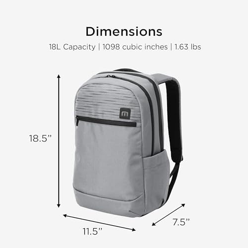 TravisMathew Approach Backpack with Laptop Sleeve, Water-Resistant Everyday Bag for Work, Travel & Hiking, Shadow Grey - color: Shadow Grey