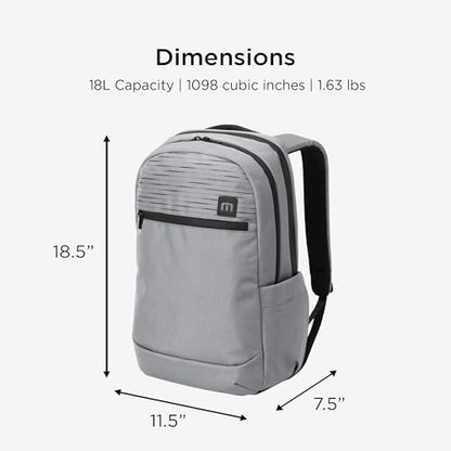 TravisMathew Approach Backpack with Laptop Sleeve, Water-Resistant Everyday Bag for Work, Travel & Hiking, Shadow Grey - color: Shadow Grey