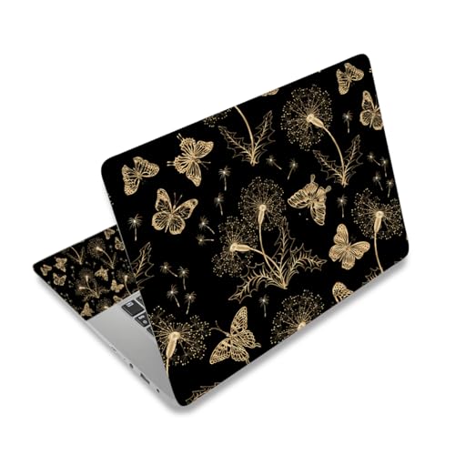 ArtSo Laptop Skin Sticker Decal,16.5 17 17.3inch Laptop Netbook PC Notebook Universal Vinyl Reusable Skin Sticker Cover Personalized Art Case Protector, Golden Butterfly - color: Golden Butterfly