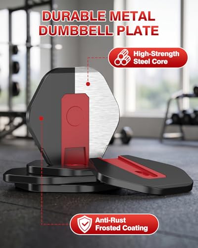 Adjustable Dumbbell Set, All in One Weights Dumbbell with Non-Slip Handle, 1 Hand Quick Adjust weight set for Home Gym - color: 26.5lb Pair