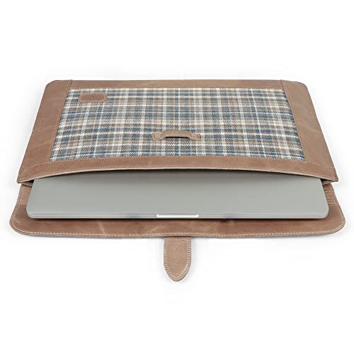 Londo Leather Sleeve Compatible with MacBook Pro 16 & MacBook Pro 15 Inch (M5, M4, M3, M2, M1, Pro, Max), Premium Top Grain Leather Laptop Bag, 2020 to 2026 Models - color: Mink, size: 15-16 inches