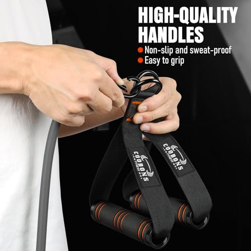 Resistance Bands with Handles, 175lb Exercise Bands for Working Out, Fitness Bands, Workout Bands with Door Anchor and Ankle Straps, Physical Therapy, Yoga, Strength Training Home Gym Equipment - style: 175LBS
