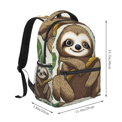 Travel Backpack Adorable Sloth Carry on Backpack Lightweight Business 15.6inch Laptop Backpack for Men Women - color: Adorable Sloth